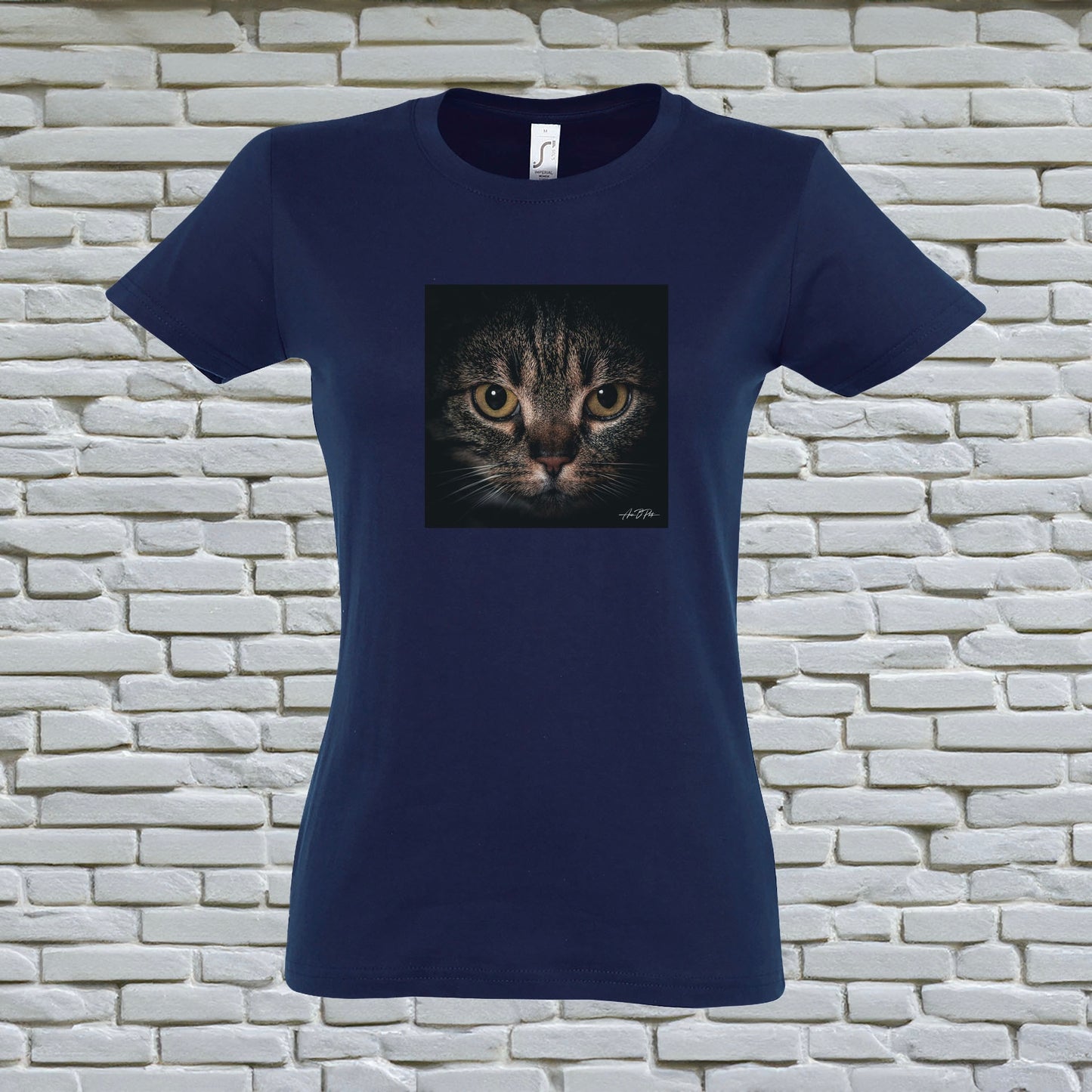 Cat's eyes Women's round neck t-shirt (6 sizes, 7 colors)